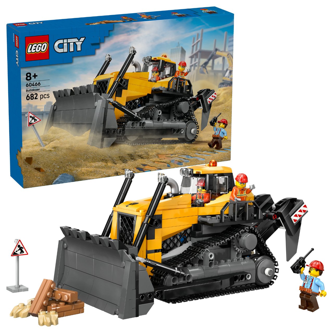 LEGO 60466 City Gelber Bulldozer mit Frontlader