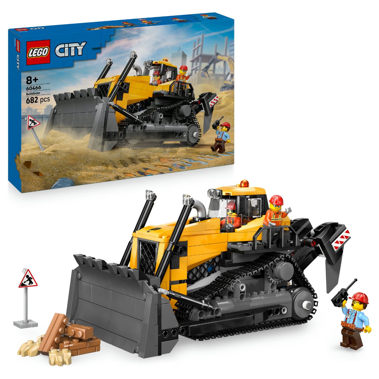 LEGO 60466 City Gelber Bulldozer mit Frontlader