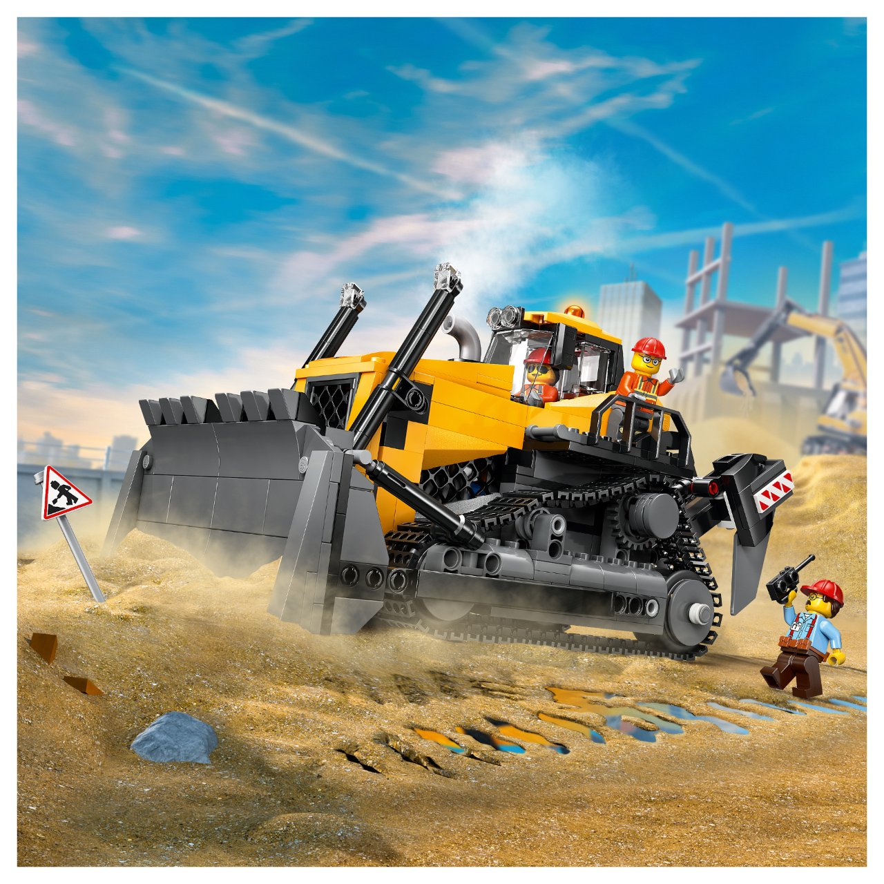 LEGO 60466 City Gelber Bulldozer mit Frontlader