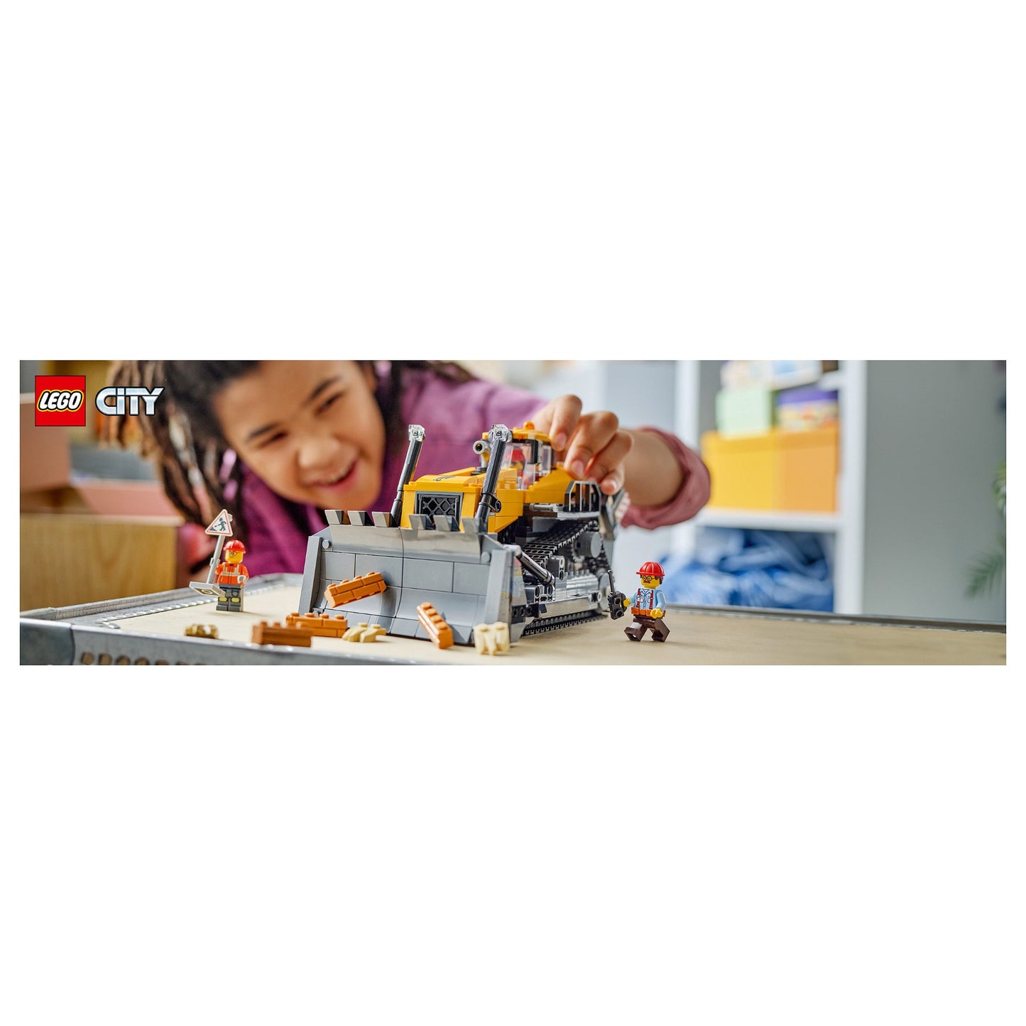 LEGO 60466 City Gelber Bulldozer mit Frontlader