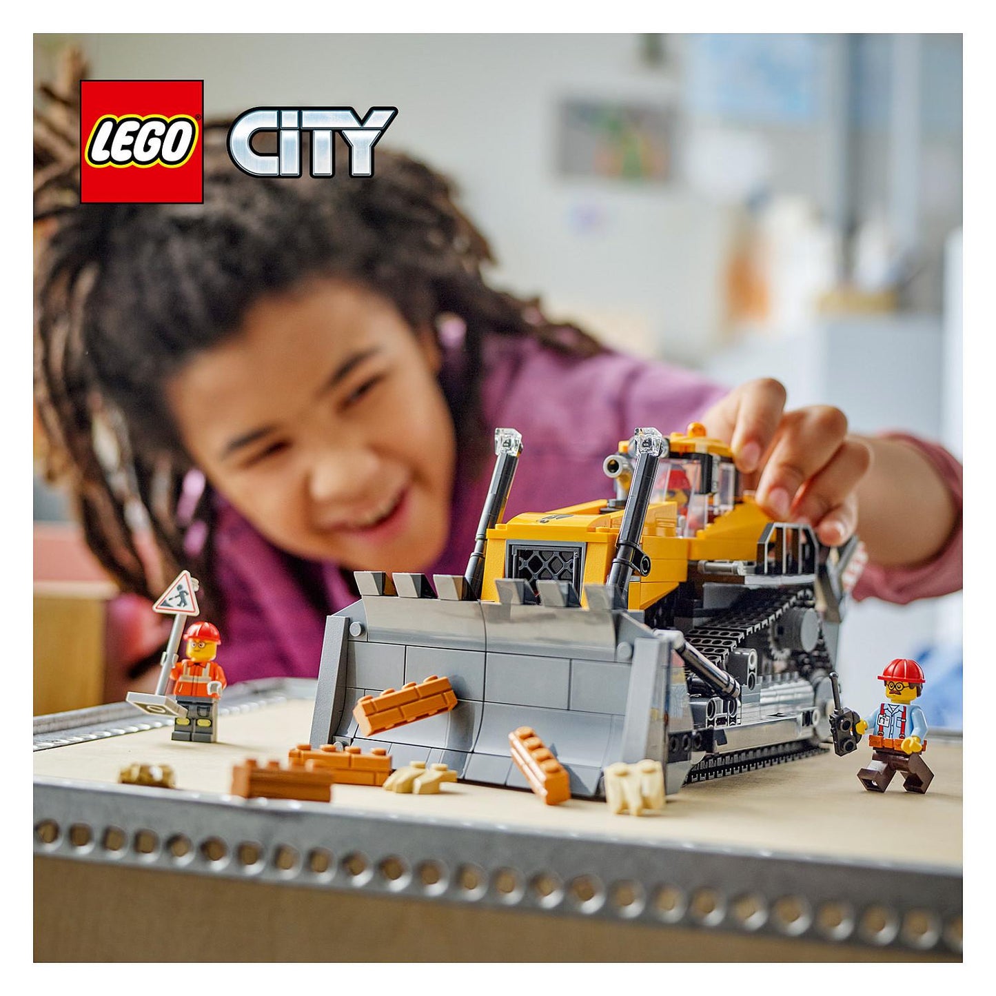 LEGO 60466 City Gelber Bulldozer mit Frontlader