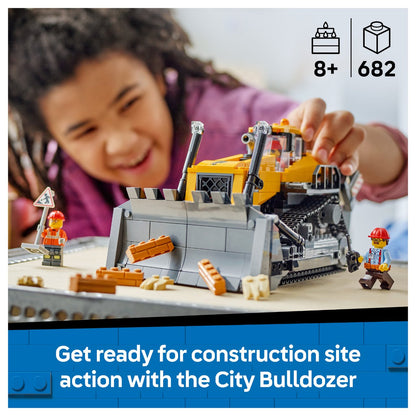 LEGO 60466 City Gelber Bulldozer mit Frontlader