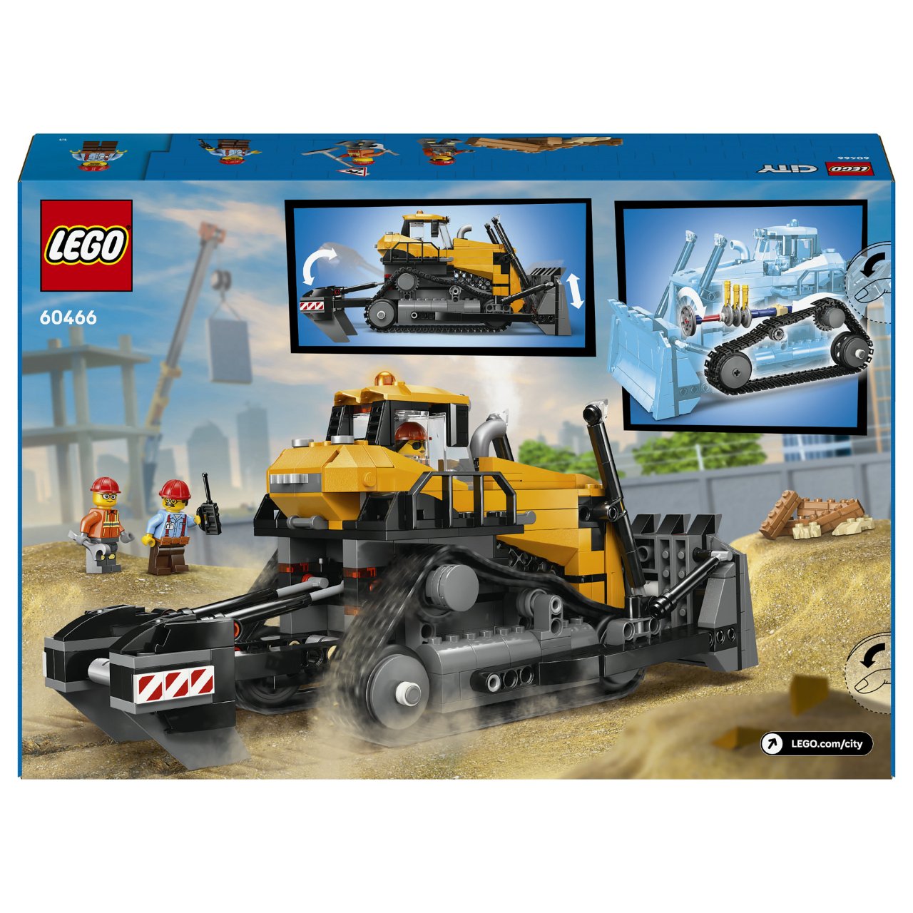 LEGO 60466 City Gelber Bulldozer mit Frontlader