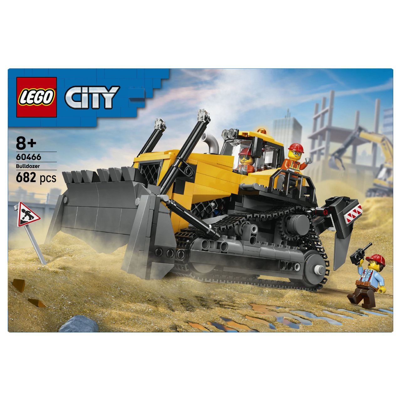LEGO 60466 City Gelber Bulldozer mit Frontlader