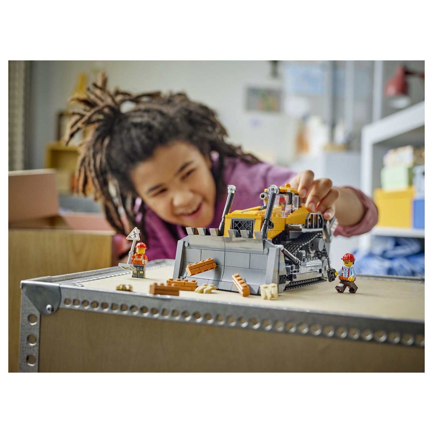LEGO 60466 City Gelber Bulldozer mit Frontlader