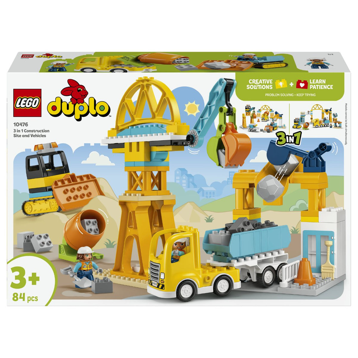 LEGO DUPLO 10476 Baustelle mit Baufahrzeugen 3-in-1-Set