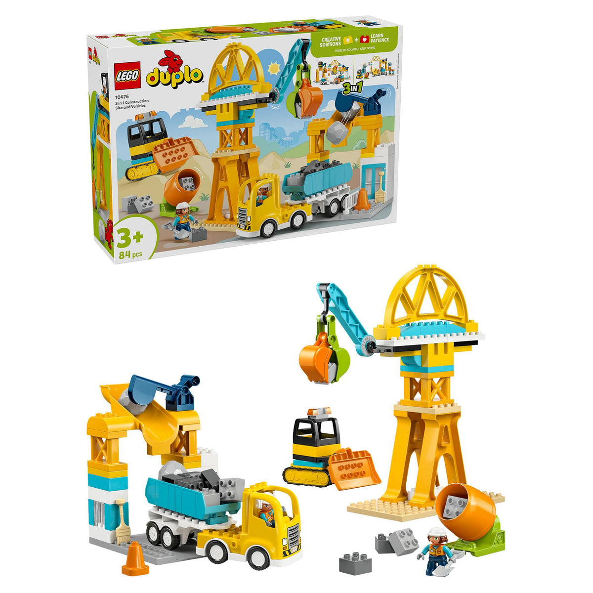 LEGO DUPLO 10476 Baustelle mit Baufahrzeugen 3-in-1-Set