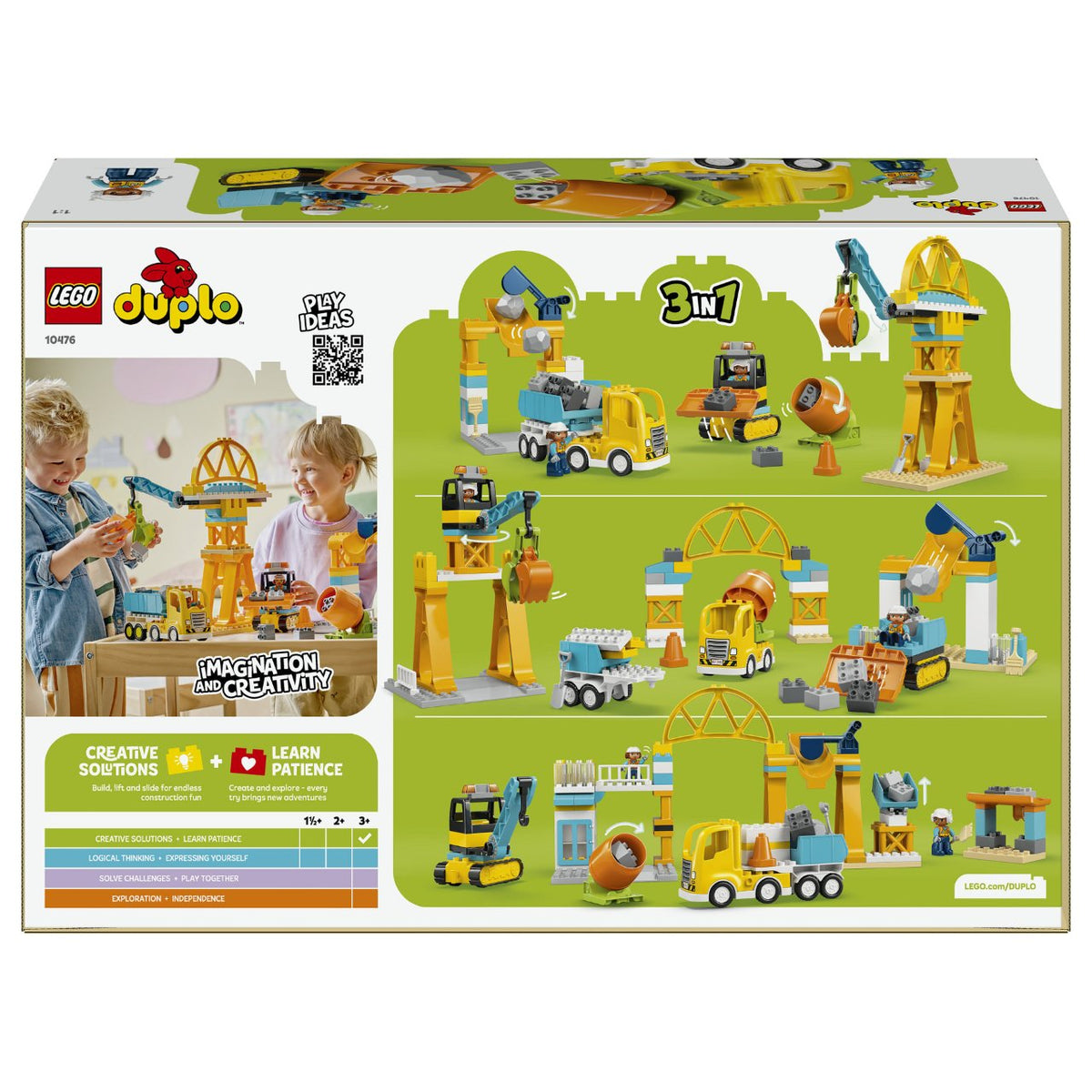 LEGO DUPLO 10476 Baustelle mit Baufahrzeugen 3-in-1-Set