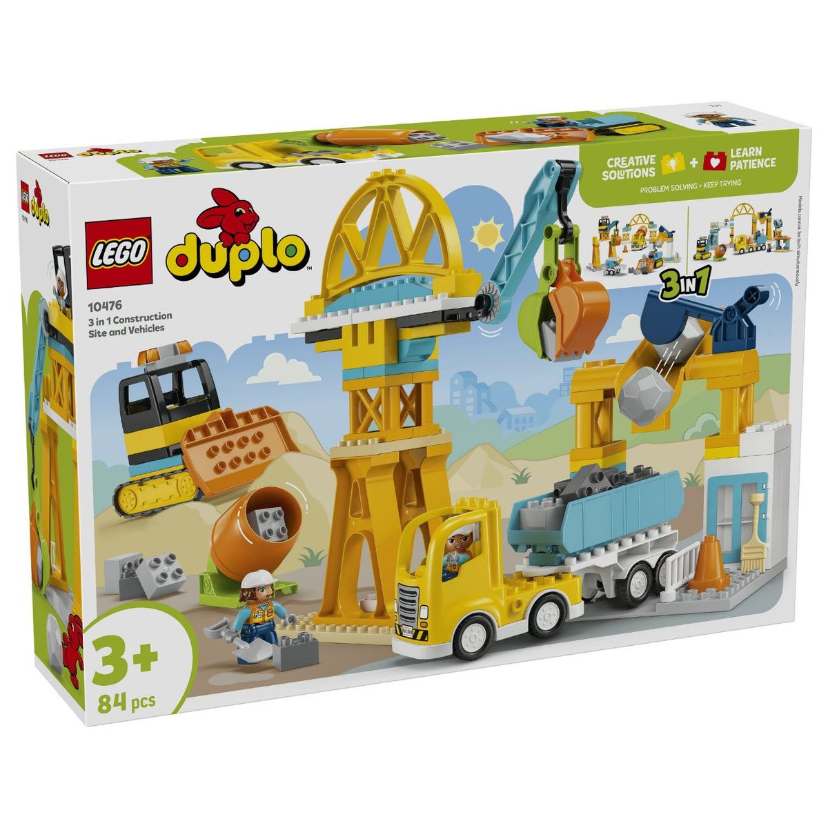 LEGO DUPLO 10476 Baustelle mit Baufahrzeugen 3-in-1-Set