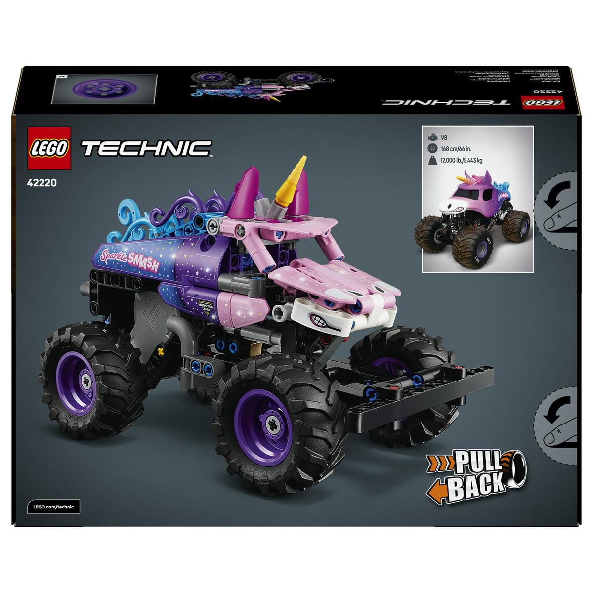 LEGO 42220 Technic Monster Jam Sparkle Smash mit Rckziehmotor