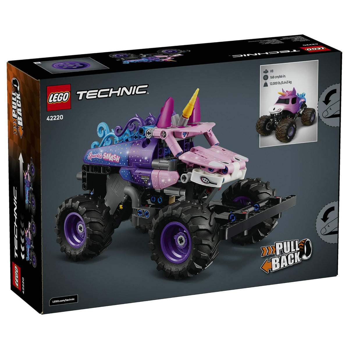 LEGO 42220 Technic Monster Jam Sparkle Smash mit Rckziehmotor