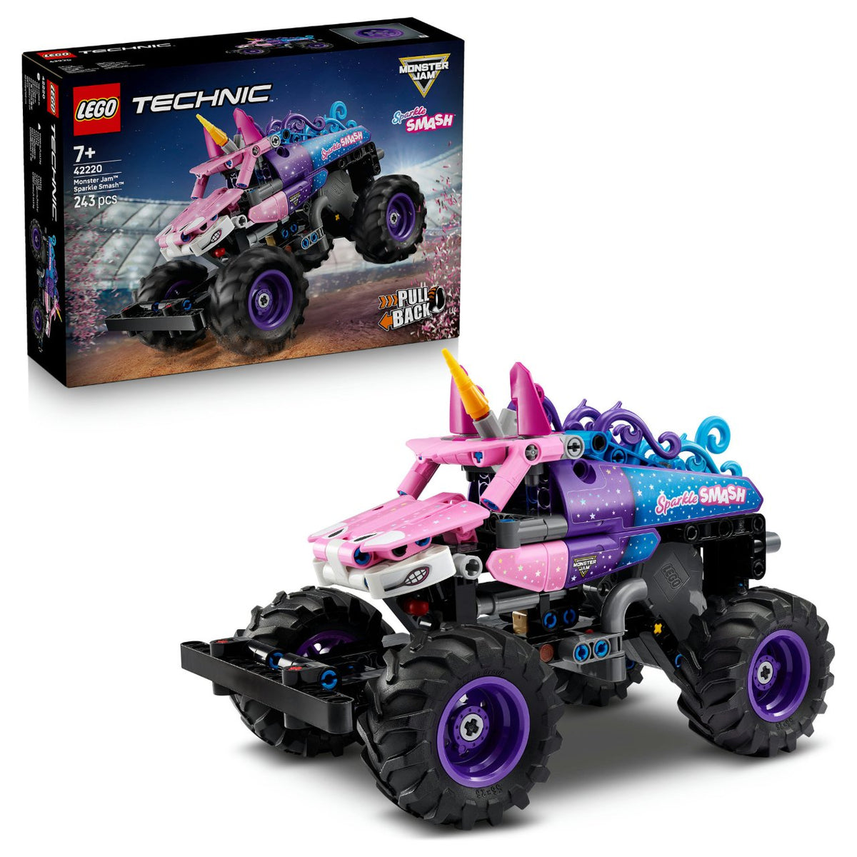 LEGO 42220 Technic Monster Jam Sparkle Smash mit Rckziehmotor
