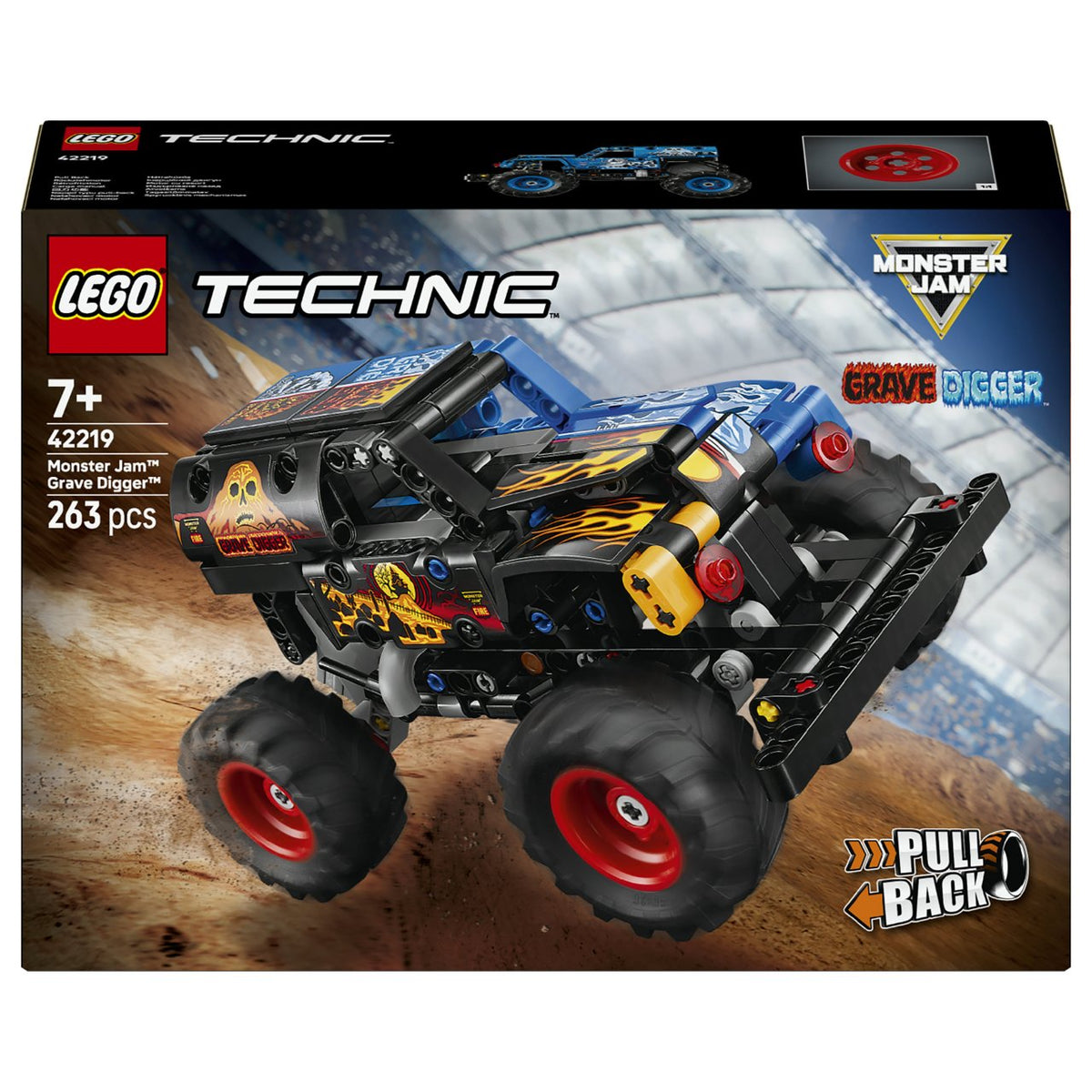LEGO 42219 Technic Monster Jam Grave Digger Feuer und Eis