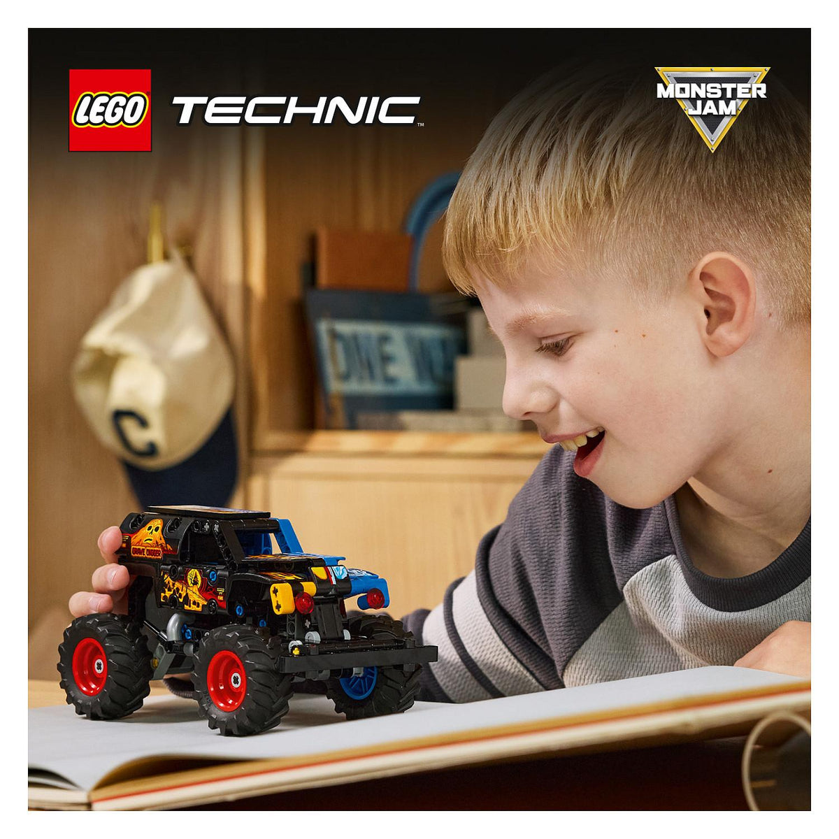 LEGO 42219 Technic Monster Jam Grave Digger Feuer und Eis