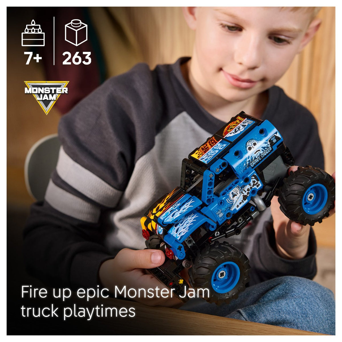 LEGO 42219 Technic Monster Jam Grave Digger Feuer und Eis