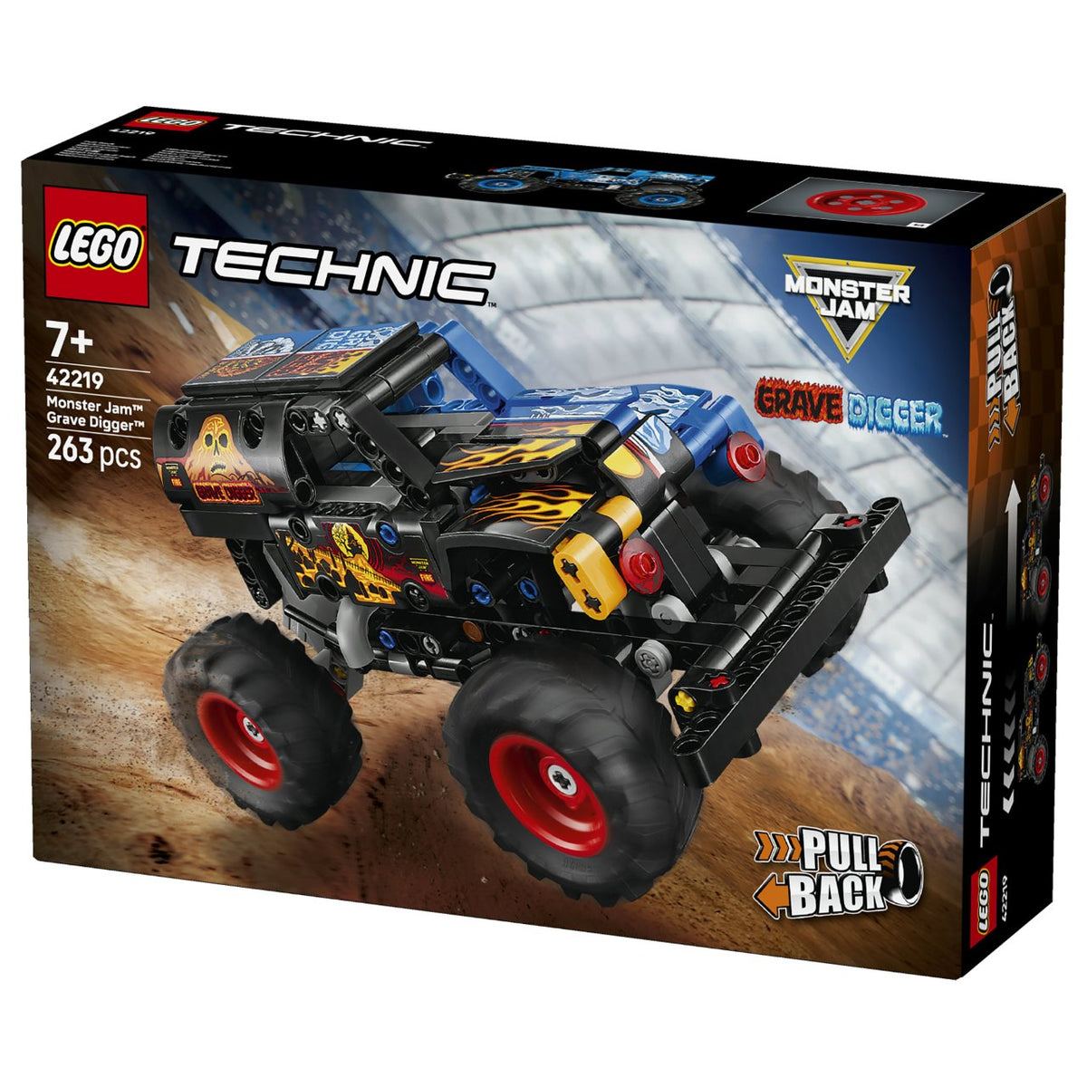 LEGO 42219 Technic Monster Jam Grave Digger Feuer und Eis