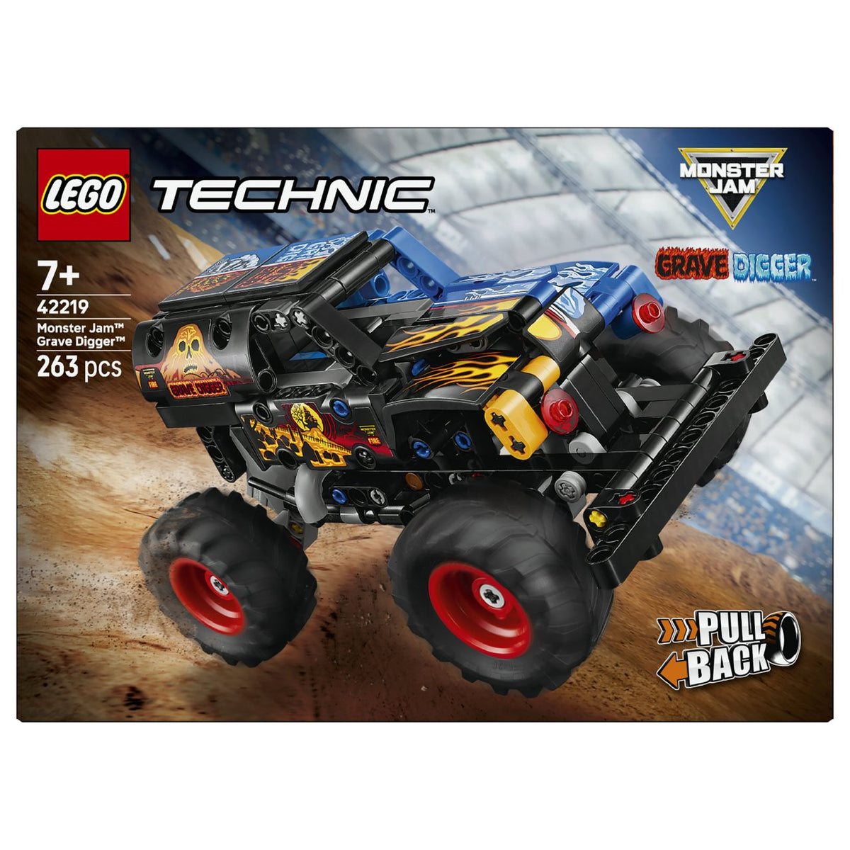 LEGO 42219 Technic Monster Jam Grave Digger Feuer und Eis