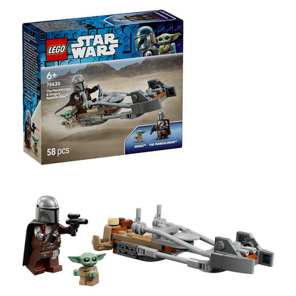 LEGO 75436 Star Wars Der Mandalorianer und Grogu auf ihrem Speeder Bike