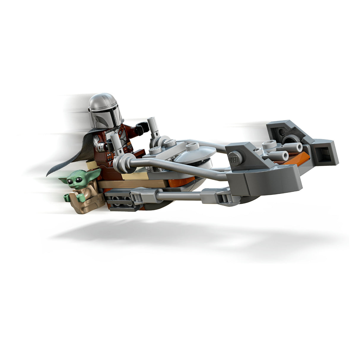LEGO 75436 Star Wars Der Mandalorianer und Grogu auf ihrem Speeder Bike