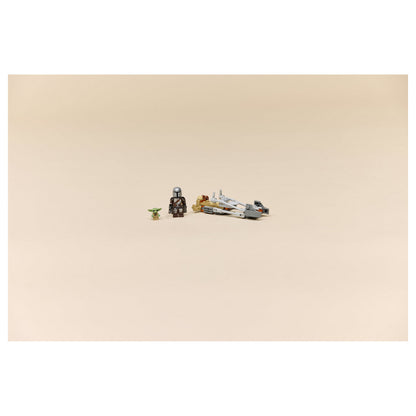 LEGO 75436 Star Wars Der Mandalorianer und Grogu auf ihrem Speeder Bike