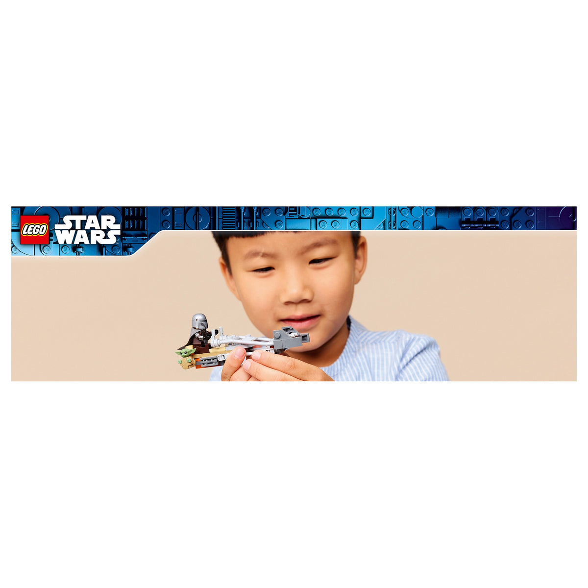 LEGO 75436 Star Wars Der Mandalorianer und Grogu auf ihrem Speeder Bike