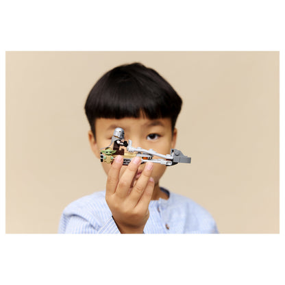 LEGO 75436 Star Wars Der Mandalorianer und Grogu auf ihrem Speeder Bike