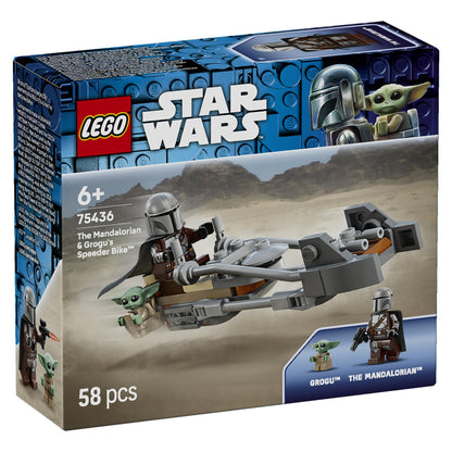 LEGO 75436 Star Wars Der Mandalorianer und Grogu auf ihrem Speeder Bike