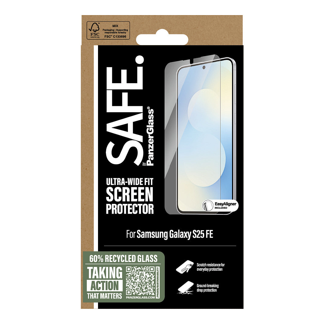PanzerGlass SAFE. Screen Protector Samsung Galaxy S25 FE Ultra-Wide Fit