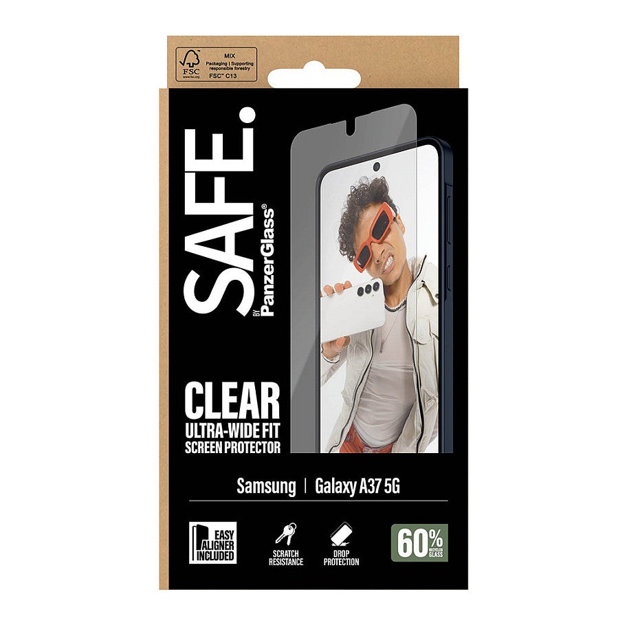 PanzerGlass SAFE Displayschutz Samsung Galaxy A37 | Ultra-Wide Fit EasyAligner