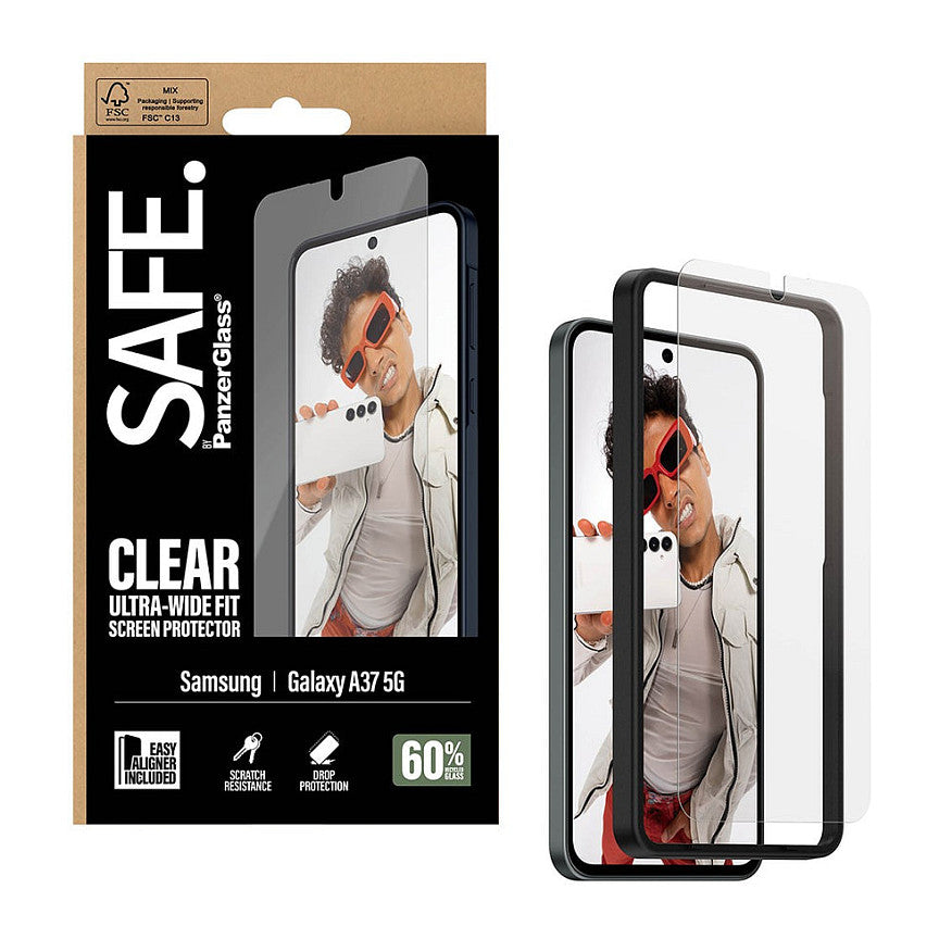 PanzerGlass SAFE Displayschutz Samsung Galaxy A37 | Ultra-Wide Fit EasyAligner