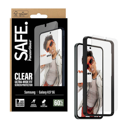 PanzerGlass SAFE Displayschutz Samsung Galaxy A37 | Ultra-Wide Fit EasyAligner