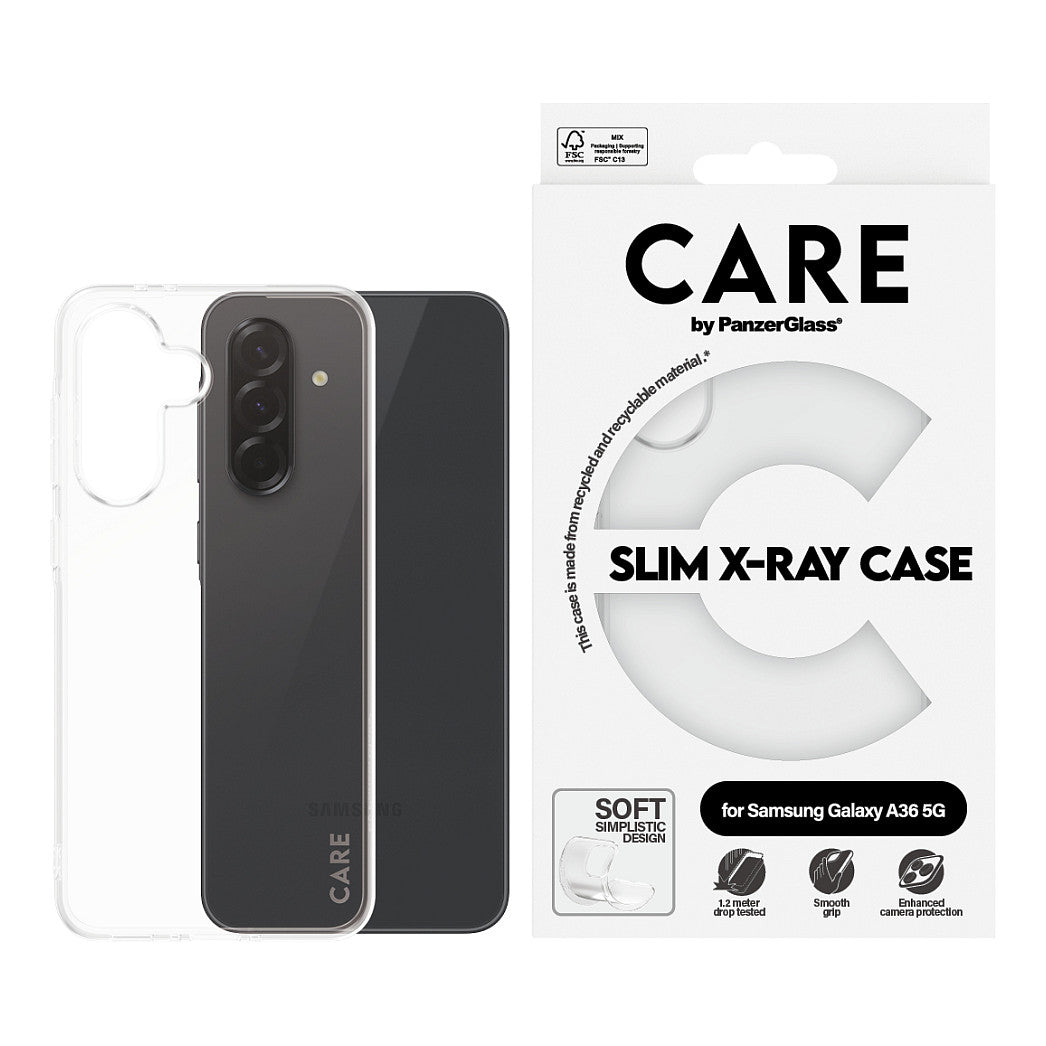 PanzerGlass CARE Fashionable Case transparent X-Ray Soft Basic Galaxy A36
