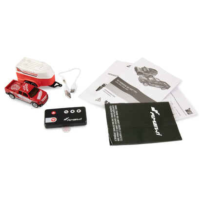 Amewi RC Pickup Die Cast mit Wohnwagen 1:64 RTR rot 6+