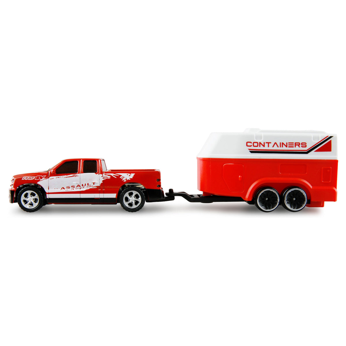 Amewi RC Pickup Die Cast mit Wohnwagen 1:64 RTR rot 6+