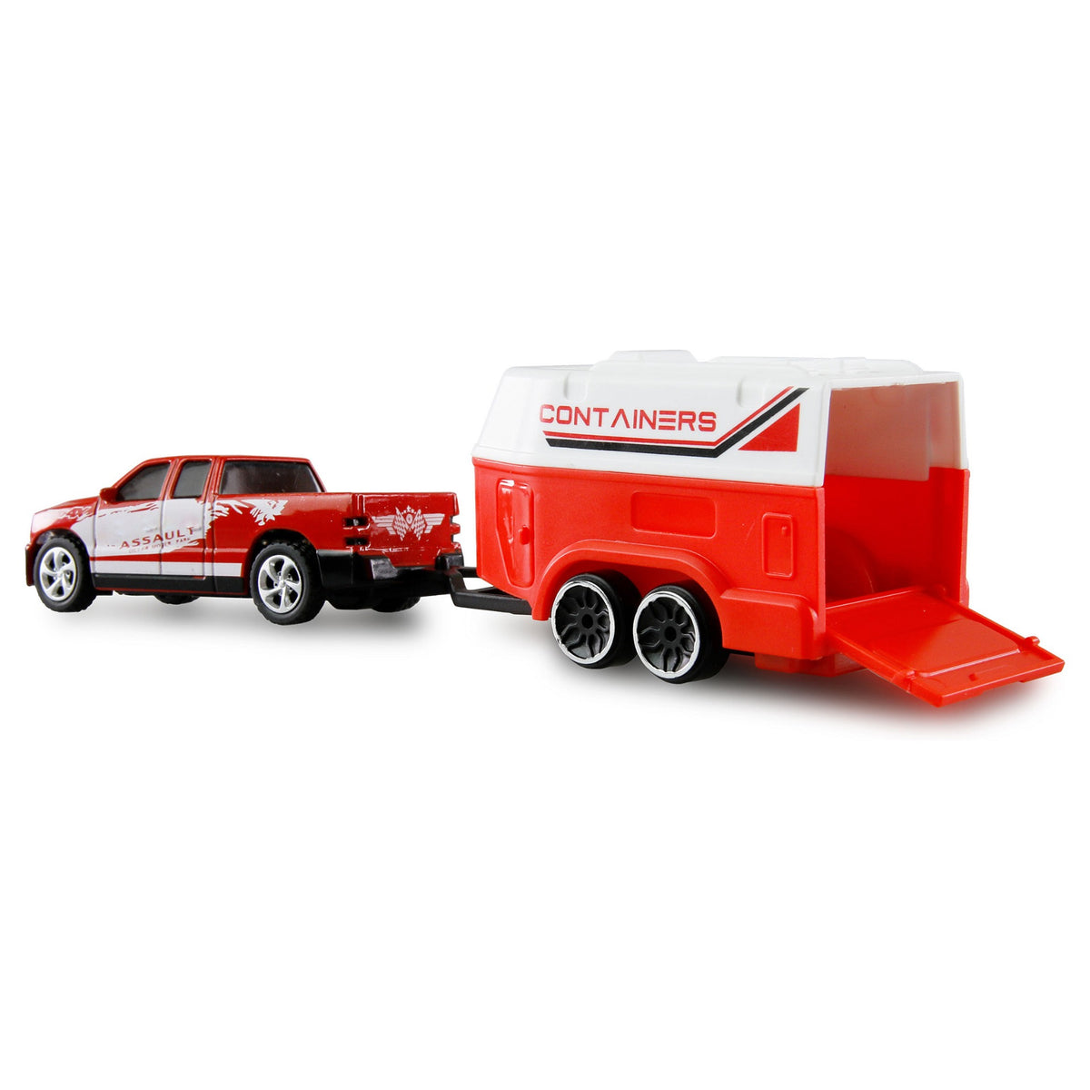 Amewi RC Pickup Die Cast mit Wohnwagen 1:64 RTR rot 6+