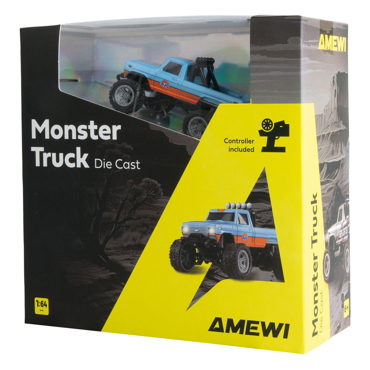 Amewi RC Monstertruck DieCast 1:64 RTR blau/orange /6+