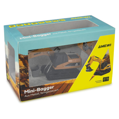 Amewi Mini-Bagger aus Metall 8-Kanal 1:64 RTR 6+