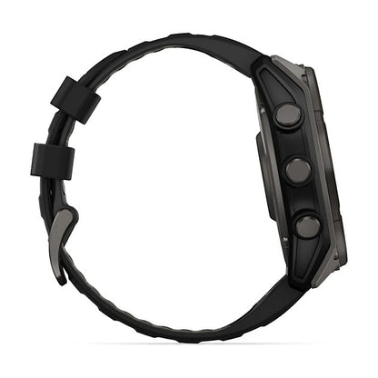 Garmin fenix 8 51mm Solar Graphit/Titan Carbongrau Silikon-Armband