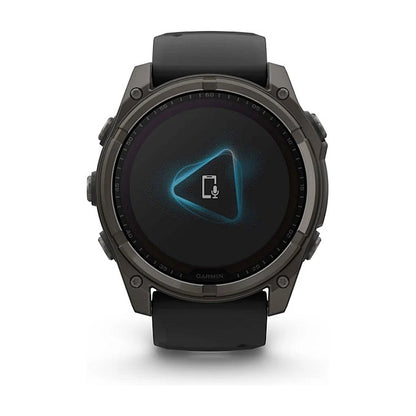 Garmin fenix 8 51mm Solar Graphit/Titan Carbongrau Silikon-Armband