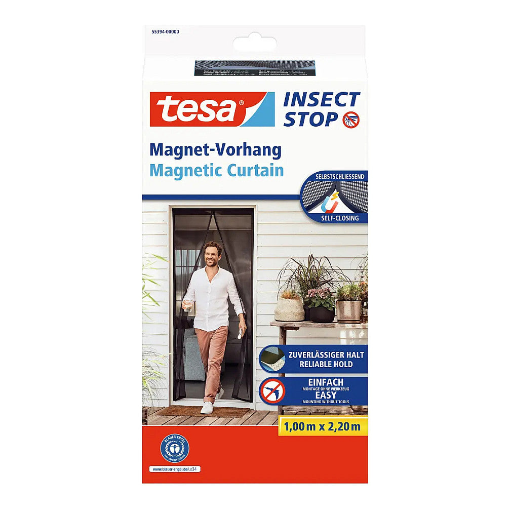 tesa Fliegengitter Insect Stop Magnetvorhang anthrazit 1,0 x 2,2 m