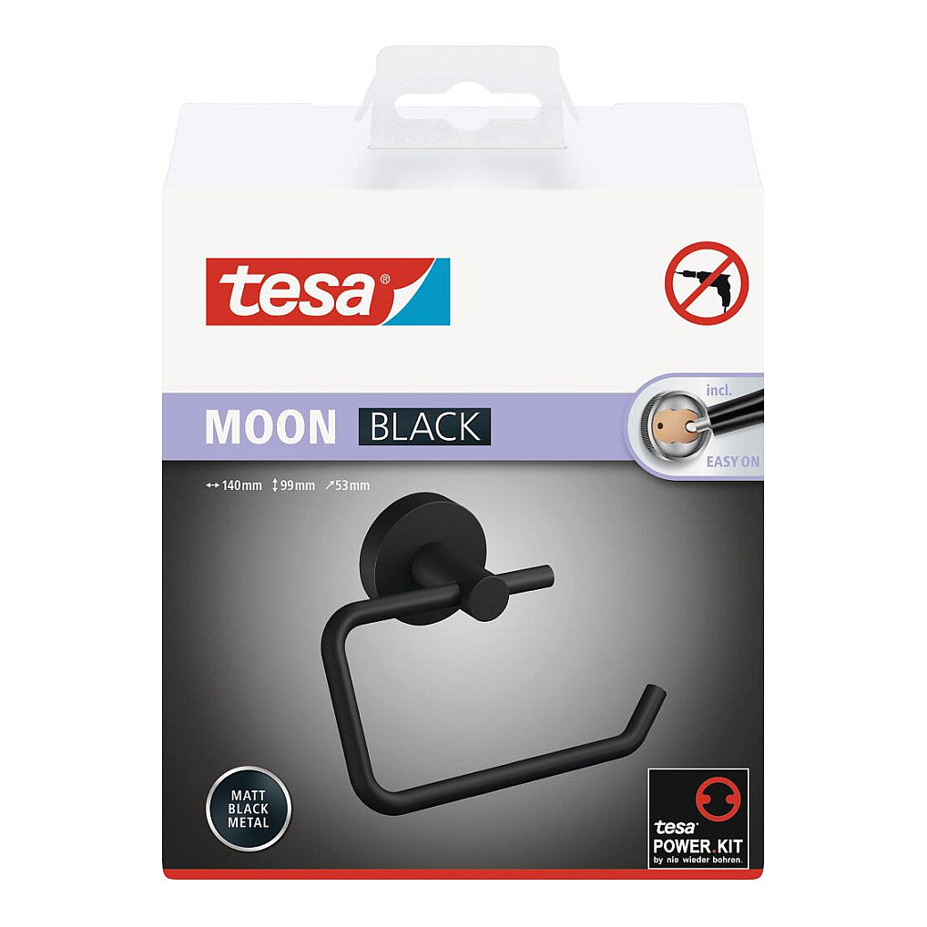 tesa Toilettenpapierhalter MOON schwarz