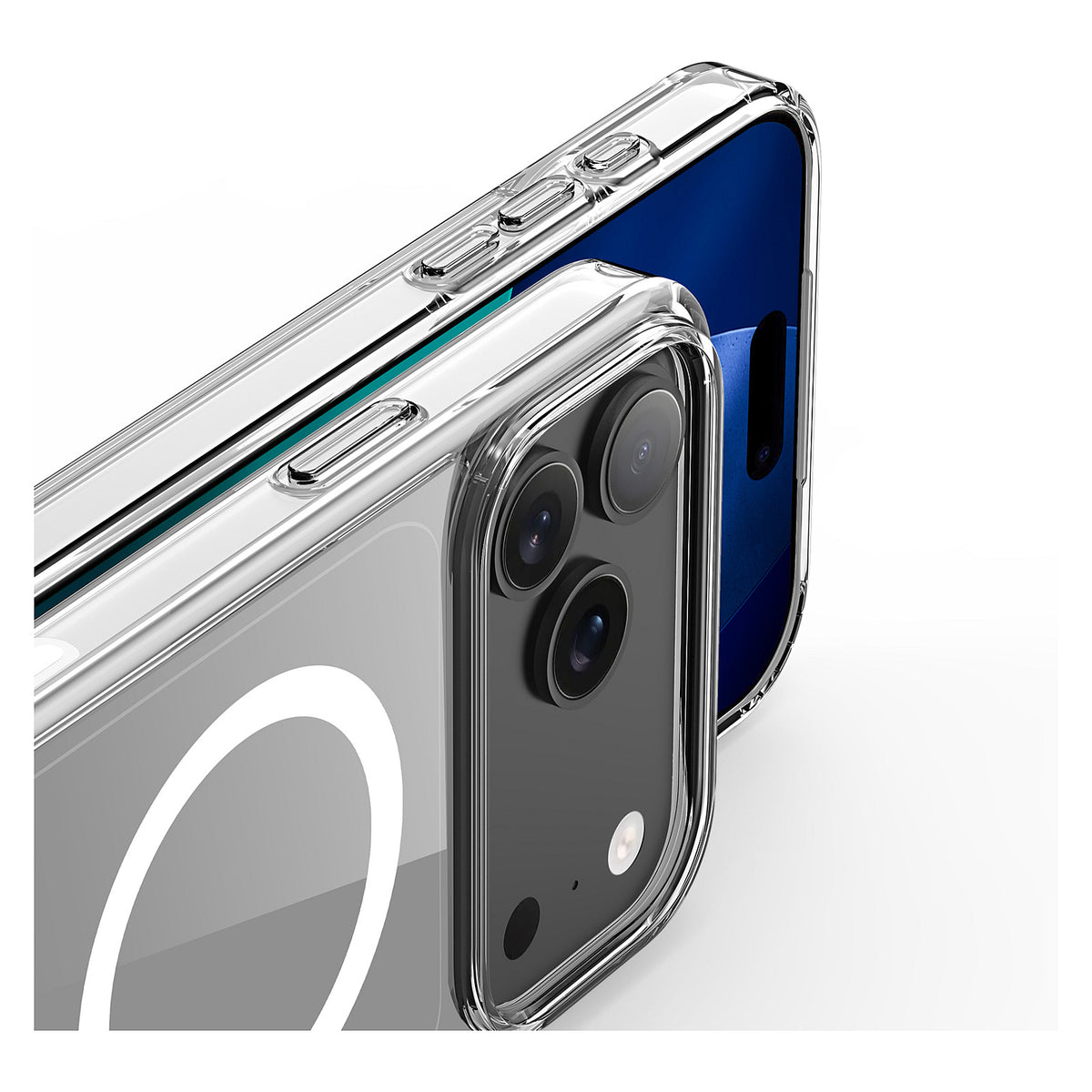 Nevox StyleShell SHOCKFlex (transparent, iPhone 17 Pro, kompatibel mit MagSafe)