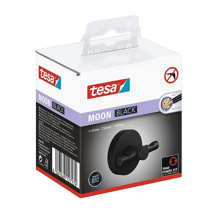 tesa Handtuchhaken MOON schwarz