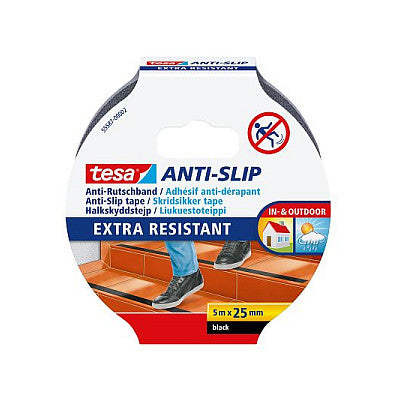 Tesa 55587-02 - Non-slip bath strip - Erwachsene - Schwarz - 25 mm