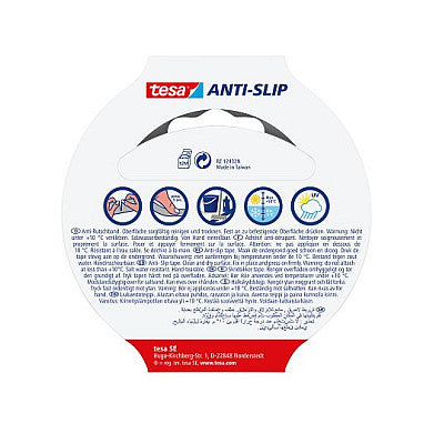 Tesa 55587-02 - Non-slip bath strip - Erwachsene - Schwarz - 25 mm