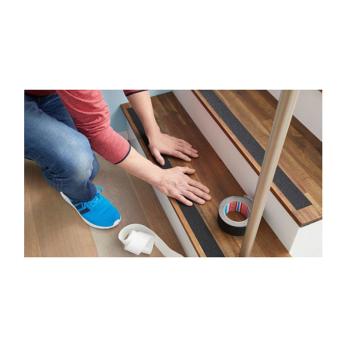 Tesa 55587-02 - Non-slip bath strip - Erwachsene - Schwarz - 25 mm