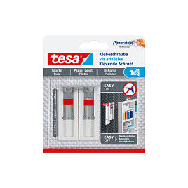 tesa Klebeschraube verstellbar Tapete & Putz bis 1kg 2St.