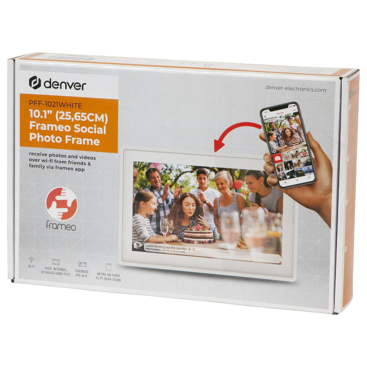 Denver Frameo PFF-1021 wei 25,4cm (10,1 ) 16GB