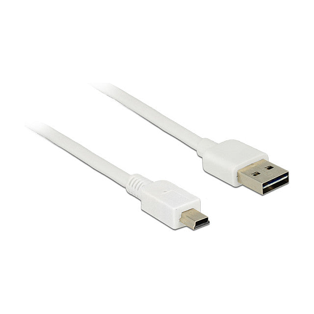 Kabel EASY-USB 2.0 Typ-A Stecker > USB 2.0 Typ Mini-B Stecker 3 m weiß