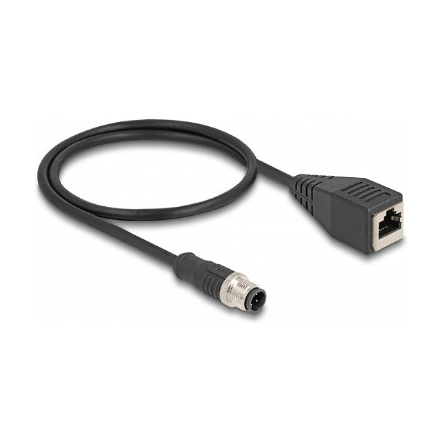 M12 Adapterkabel D-kodiert 4 Pin Stecker zu RJ45 Buchse 50 cm